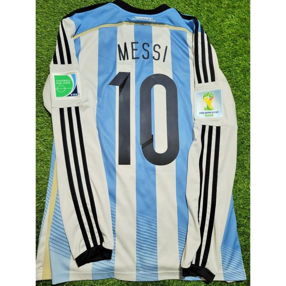 adidas Other - Messi Argentina 2014 WORLD CUP SEMIFINAL Long Sleeve Soccer Jersey Shirt M